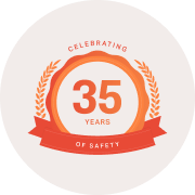 35 years celebrating badge